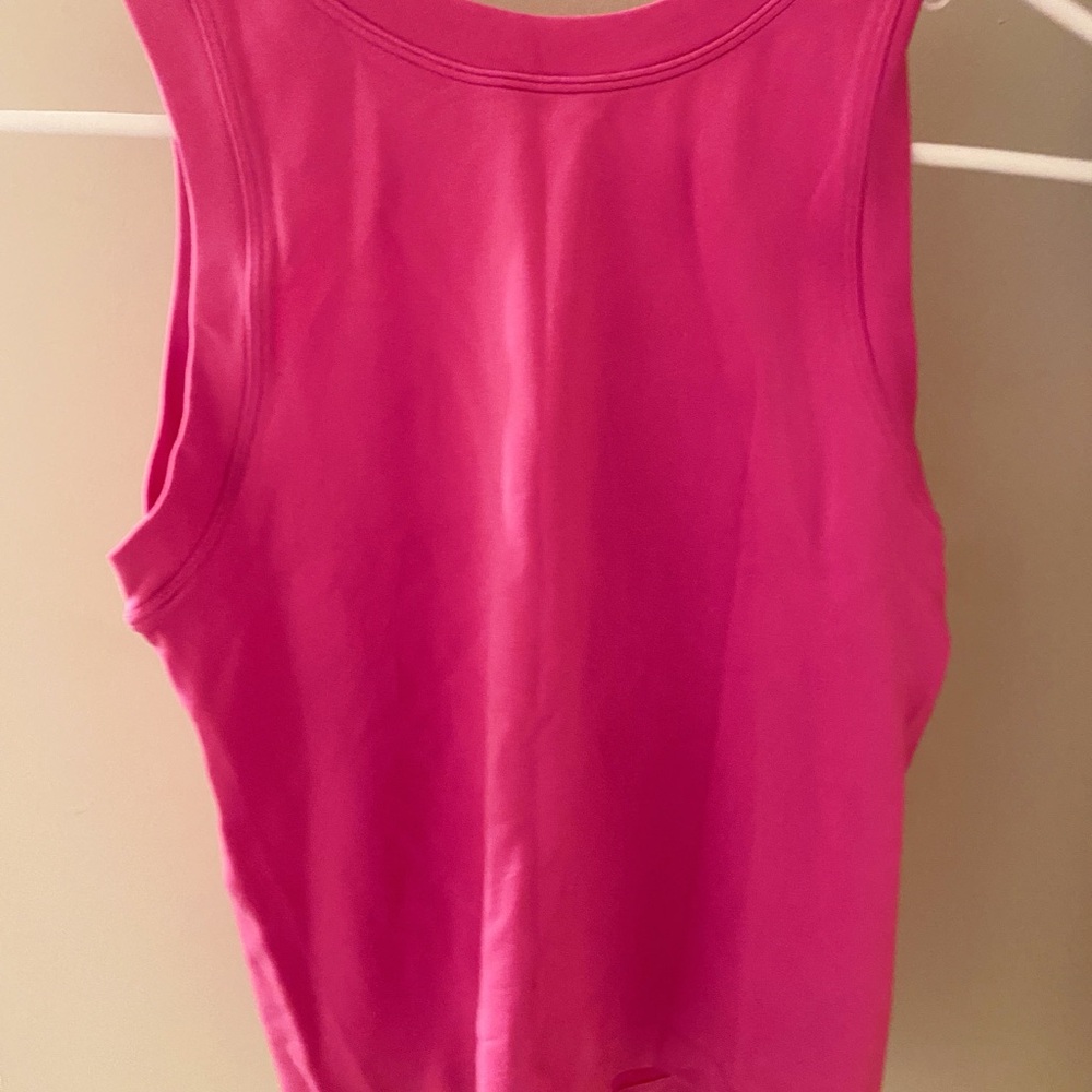 Pink women's athletic tank top